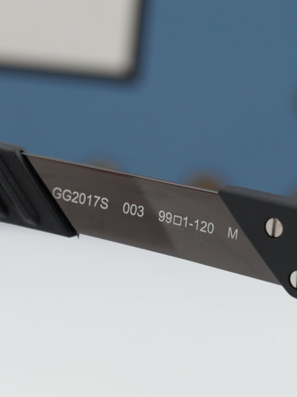 Gucci GG2017S 003 Shield Sunglasses - Black / Grey - Picture 8 of 11